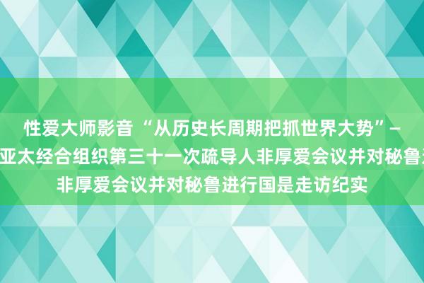 性爱大师影音 “从历史长周期把抓世界大势”——习近平主席出席亚太经合组织第三十一次疏导人非厚爱会议并对秘鲁进行国是走访纪实